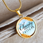 TEST Circle Necklace Charity Never Faileth